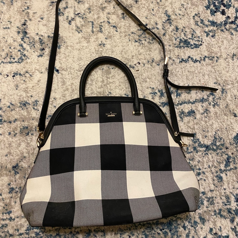 Kate Spade Black and White Check Bag